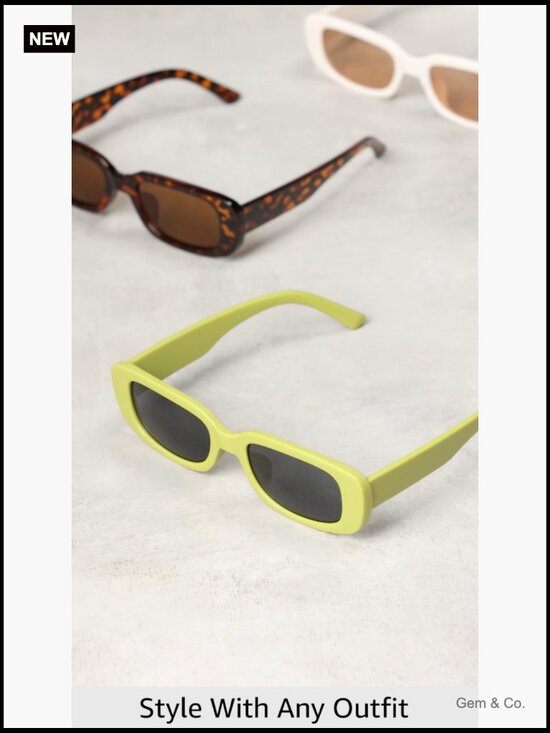 Retro Small Square Sunglasses 90s Y2K Rectangle UV400 main image 5